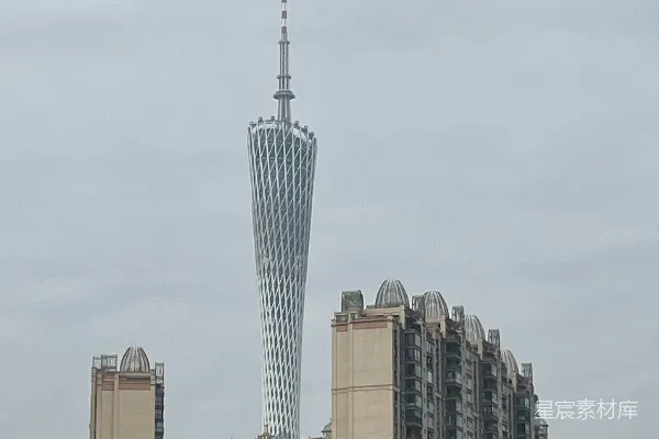 高清摄影 广州塔与城市天际线