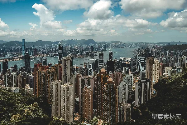 高清摄影 香港维多利亚港全景