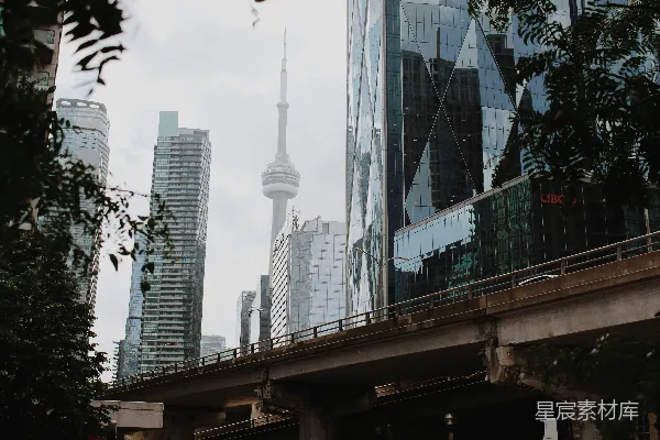 高清摄影 都市天际线与天际塔