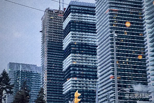 高清摄影 现代化高楼与城市天际线