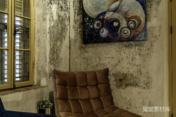 高清摄影 复古工业风客厅角落