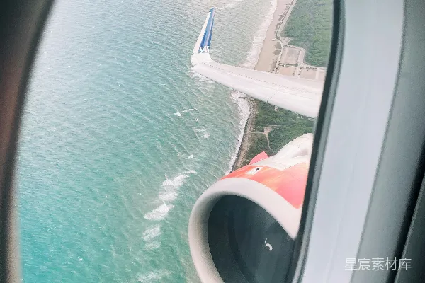 高清摄影 空中俯瞰海岸线