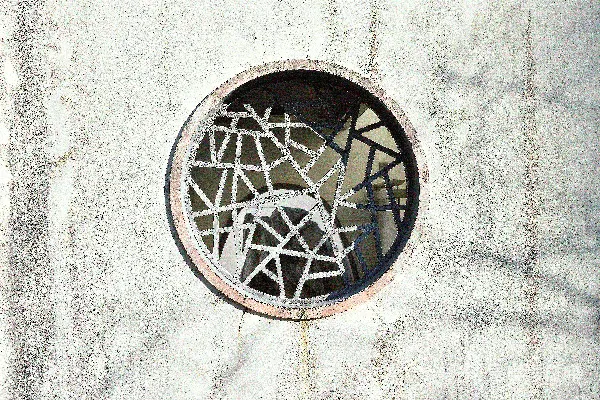 高清摄影 圆形金属通风口