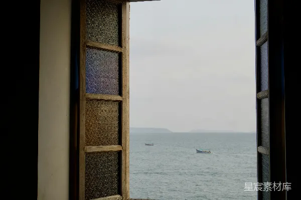 高清摄影 窗外的海景