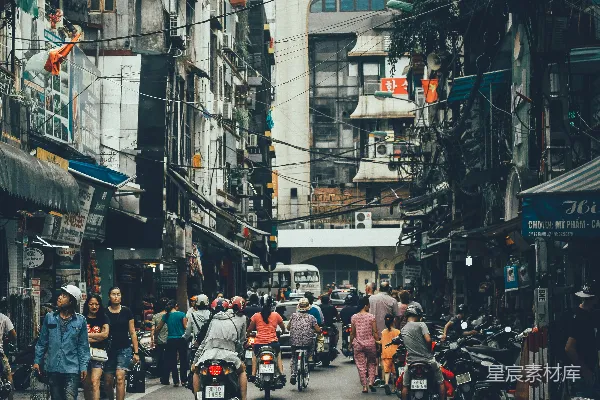 高清摄影 繁忙的越南街道