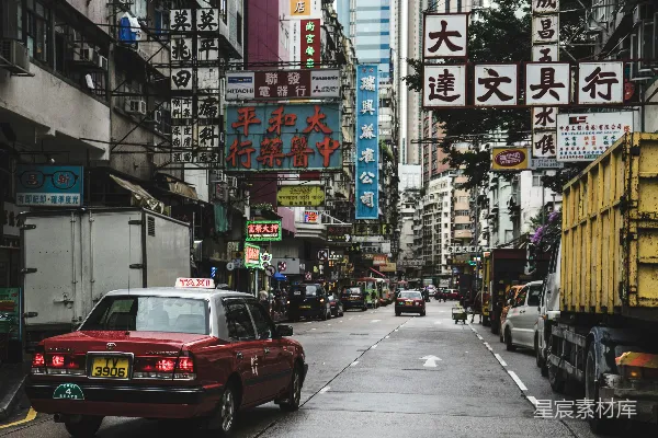 高清摄影 香港街头的繁忙景象