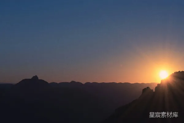 高清摄影 日落山景