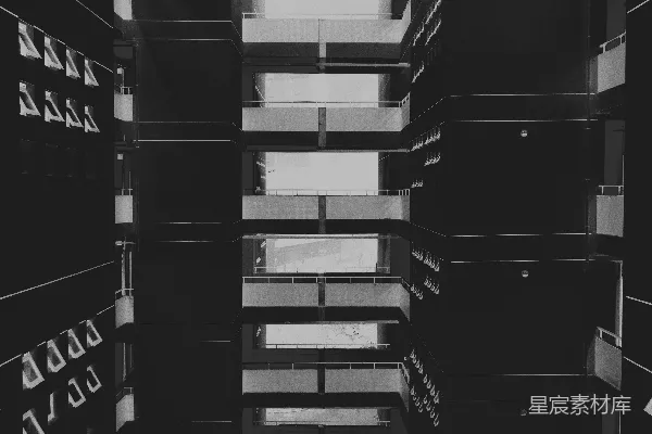 高清摄影 黑白建筑结构