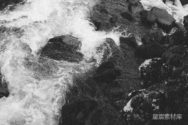 高清摄影 黑白湍流