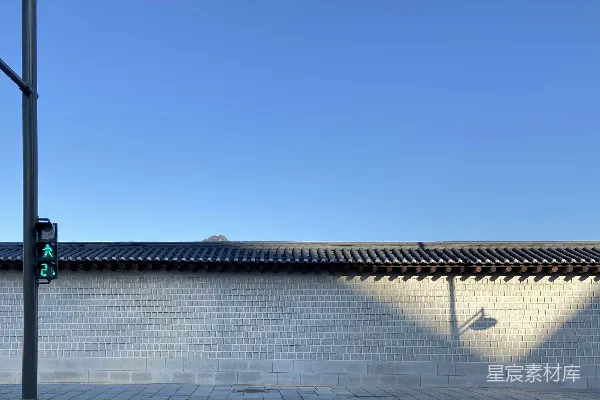 高清摄影 蓝天下的现代街道