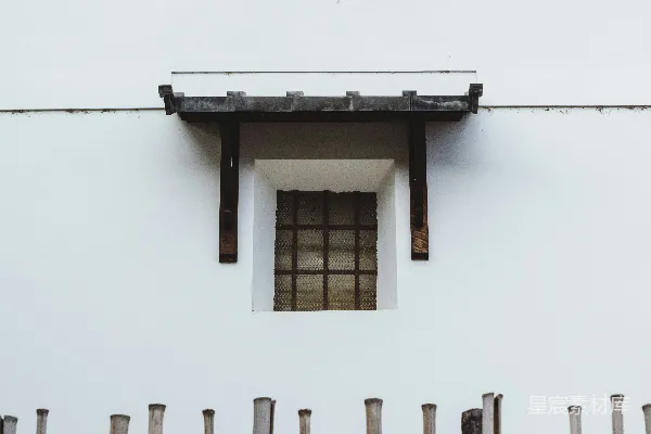 高清摄影 白色建筑的窗户细节