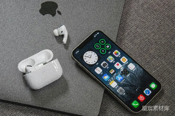 高清摄影 苹果设备全家福：iPhone、AirPods与MacBook
