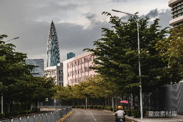 高清摄影 现代都市中的宁静角落
