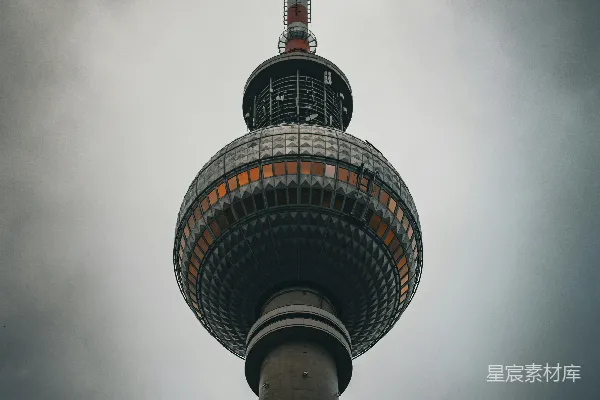 高清摄影 柏林电视塔的阴天