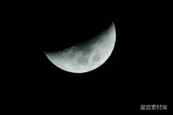 高清摄影 新月夜景
