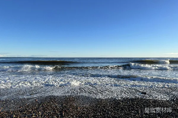 高清摄影 平静海岸的波浪