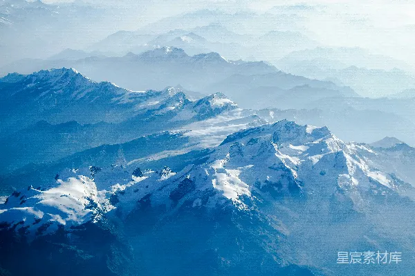 高清摄影 白天雪冠山脉