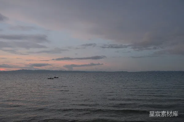 高清摄影 日落时的宁静海景