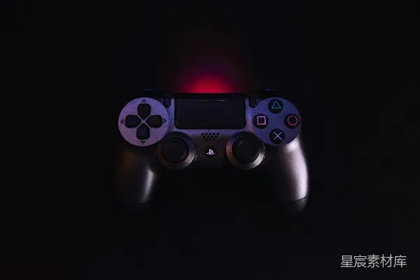 高清摄影 暗色调的PS4手柄