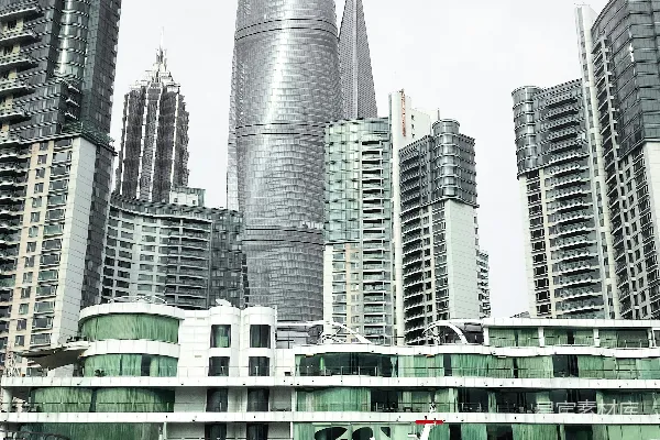 高清摄影 上海陆家嘴摩天轮与渡轮