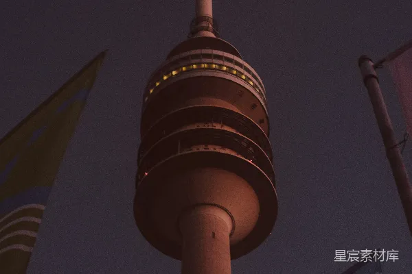 高清摄影 慕尼黑奥林匹克塔夜景