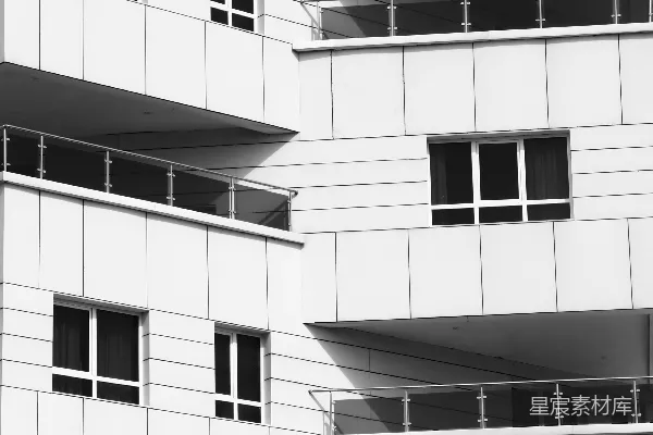 高清摄影 黑白建筑几何线条