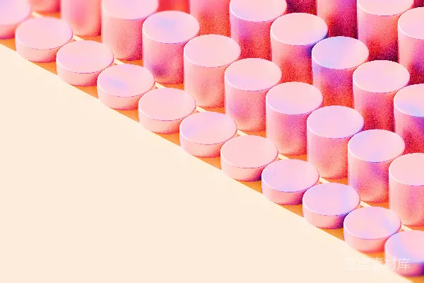 高清摄影 粉色渐变几何排列