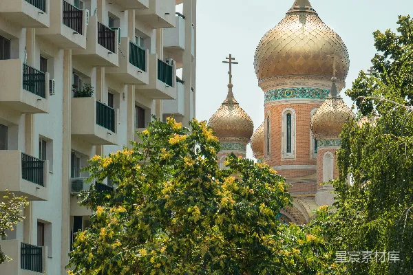 高清摄影 城市中的俄罗斯教堂
