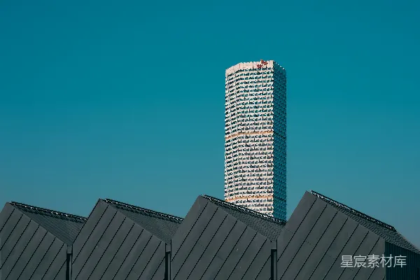 高清摄影 现代建筑与蓝天