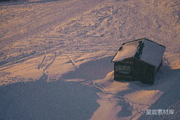 高清摄影 雪中的小屋