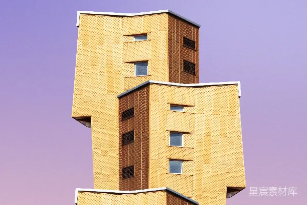 高清摄影 现代建筑与渐变天空