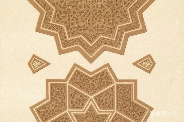 高清摄影 金色星形图案设计