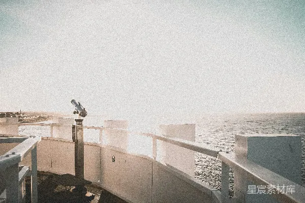 高清摄影 海边的望远镜