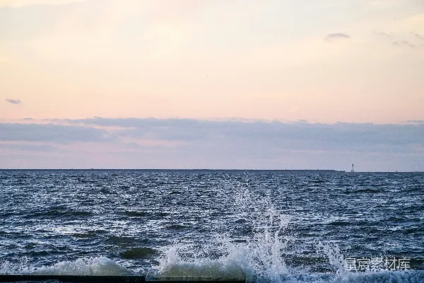 高清摄影 夕阳海浪