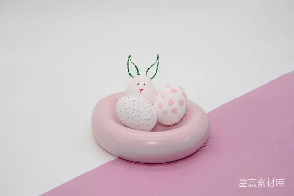 高清摄影 复活节彩蛋与兔子装饰