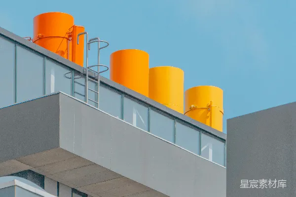 高清摄影 工业建筑的烟囱