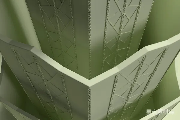 高清摄影 几何装饰的建筑角落