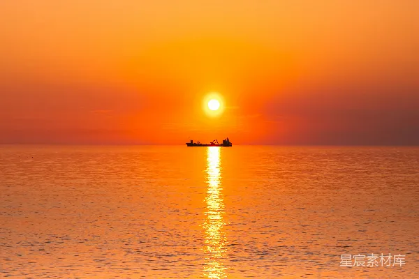 高清摄影 海上日落