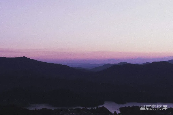 高清摄影 暮色山湖
