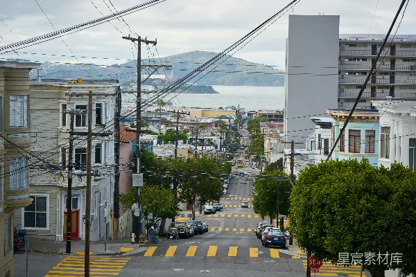 高清摄影 旧金山街头的宁静午后