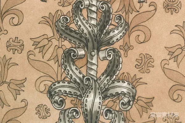 高清摄影 复古花卉装饰图案