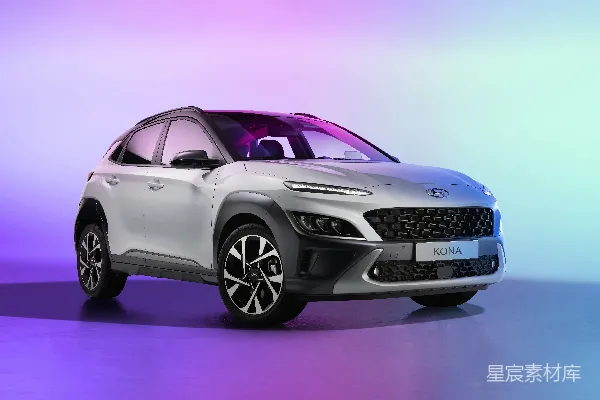 高清摄影 现代KONA SUV：时尚与实用的完美结合