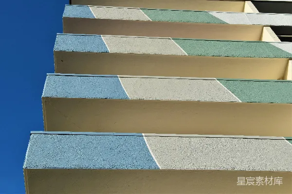 高清摄影 几何建筑的蓝色天空