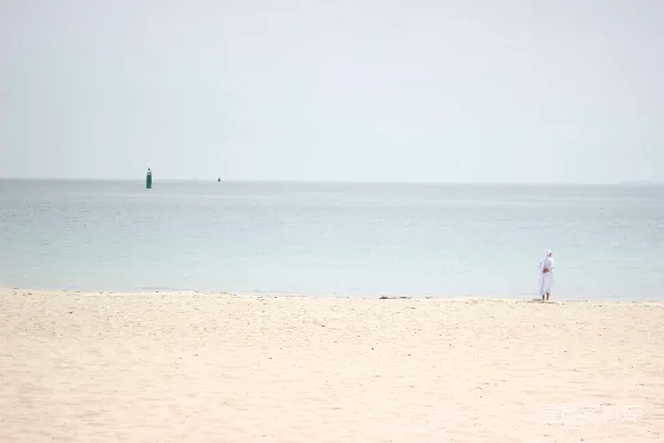 高清摄影 海边独行者