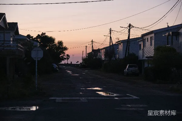 高清摄影 黄昏的宁静街道