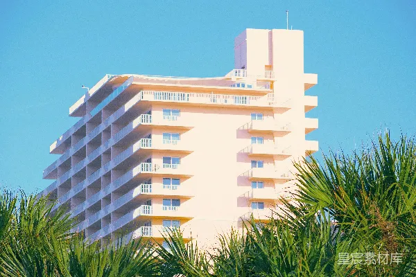 高清摄影 海边的现代建筑