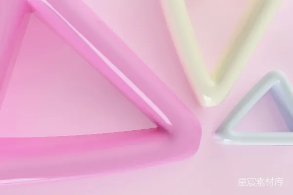 高清摄影 粉色渐变三角形组合