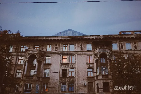 高清摄影 旧建筑的夜晚