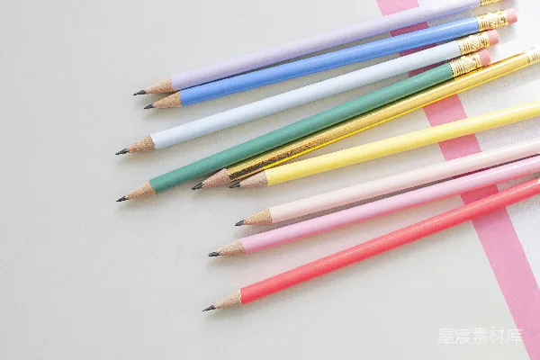 高清摄影 彩色铅笔的艺术展示
