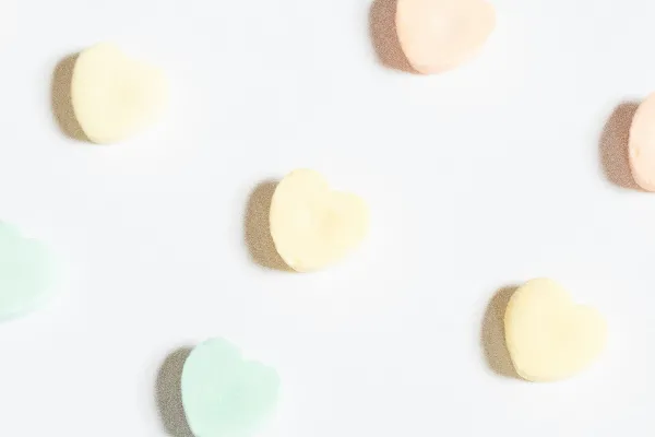 高清摄影 彩色心形糖果